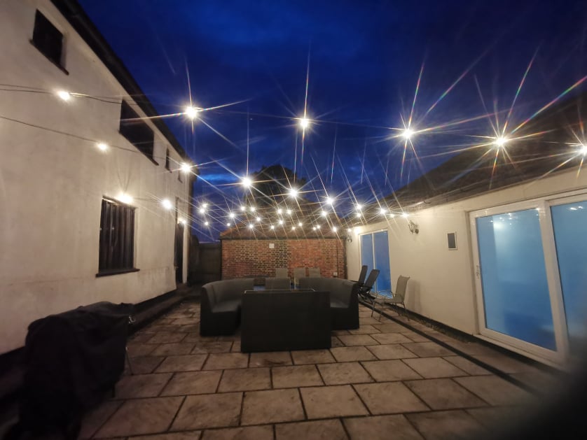 Enclosed lit courtyard